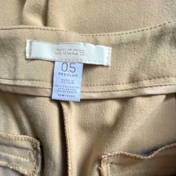 ❤️ 𝅺Chico’s Tan Dress Trouser Pants Size XS - Picture 6 of 10